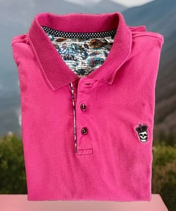 Robert Graham Pink Polo The Player Shirt Mens Sz Large Classic Fit Short Sleeve - Picture 1 of 7