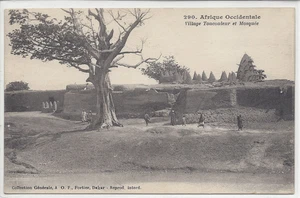 CP Afrique Occidentale - Village Toucouleur et Mosquée - Foto 1 di 2