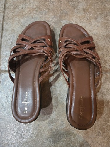 Sandali da collaborazione Cole Haan e NikeAir zeppa in pelle marrone taglia 9 5