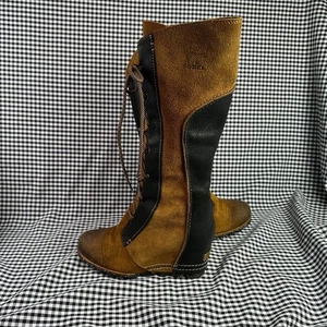 Sorel Cate The Great Keilabsatz Wildleder Stiefel Schnürung Kniehoch Hoch Elch Schwarz Größe 8 - Bild 1 von 7