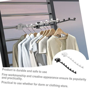 Folding Clothes Hanger Rack Swing Arm Hook Holder Clothing Hanging - Picture 1 of 10