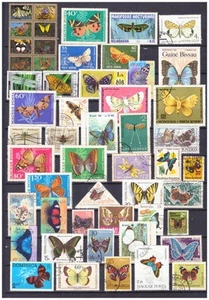 Lotto Lot 85 Francobolli Tematica Animali Farfalle come da Foto Q1707 - Picture 1 of 2