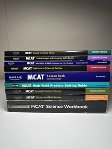 Kaplan MCAT Books Fourth Edition Gently Used + extra books - Picture 1 of 13