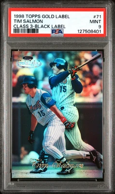 1998 Topps Gold Label TIM SALMON Class 3 Black Label PSA 9 MINT POP 1 - 0 Higher - Image 1 of 2
