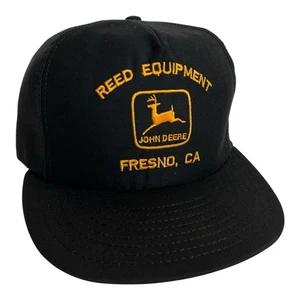 Vintage John Deere Snapback Hat Cap Fresno Louisville MFG CO USA Made - Picture 1 of 10