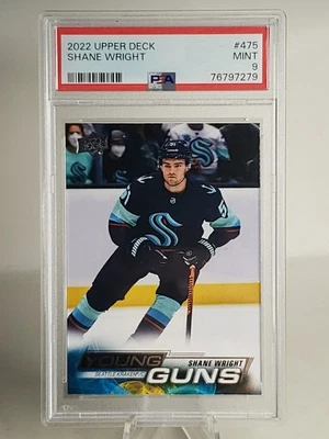 Shane Wright 2022-23 Upper Deck Young Guns RC PSA 9 Seattle Kraken - Image 1 of 2