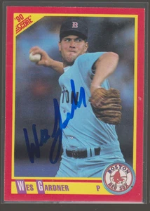 Partitura autografiada de 1990 Wes Gardner - Medias Rojas - Imagen 1 de 1