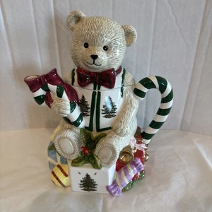 Spode Teddy Bear Christmas Tree Teapot with Lid - Picture 1 of 11