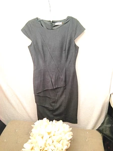Calvin Klein graues Kleid, Flügelärmel, Gr. 4, Business/Casual, scharf!! - Bild 1 von 8