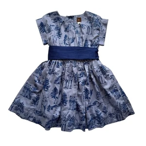 Tea Collection Holiday Woodland Schärpe Kleid Größe 4 - Bild 1 von 5
