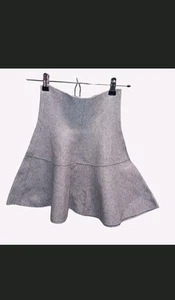 Zara Gray Aline Knit Stretch Seamed Sweater Skirt Womens Small size small - Picture 1 of 7