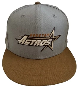 Houston Astros New Era Gris/Tostado Ajustado Talla 8 Nuevo Sin Etiquetas - Imagen 1 de 5