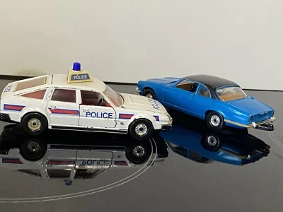 Vintage Corgi Diecast Cars - Rover Police Car 3500 (80’s) & Jaguar XJ12C (1974) - Image 1 of 4