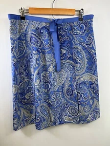 Gonna Petite Casual Corner Annex, Paisley Blu, Foderata, Donna Taglia Petite 14 - Foto 1 di 9