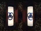 TWO Vintage Original Ballantine Beer Cylinder Wall Lights LOCAL PICKUP ONLY
