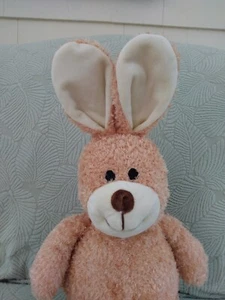 Peluche Chubby Bunny Rabbit 12" marrón tostado peludo piel animal de peluche 2017 Mai-Toi - Imagen 1 de 10