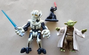 Playskool Star Wars Galactic Heroes General Grievous, Yoda, and Micro Kylo Ren - Picture 1 of 2