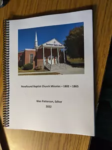 NEWFOUND BAPTIST CHURCH MINUTES 1802-1865, Buncombe Co, NC 2022 Book 149 pages - Picture 1 of 8