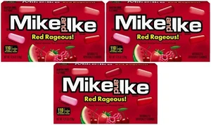 3x Mike & Ike Rosso Rageous Gommoso Assortiti Frutta Al Gusto Di Caramelle 120g - Imagen 1 de 2