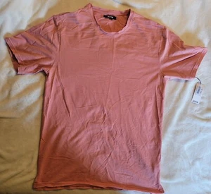 Camiseta para hombre Jackson rosa salmón de gran tamaño borde crudo L - Imagen 1 de 2