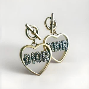 Christian Dior Ohrringe Gold Ohrschmuck Designer Luxus Ohrstecker Modeschmuck - Bild 1 von 3