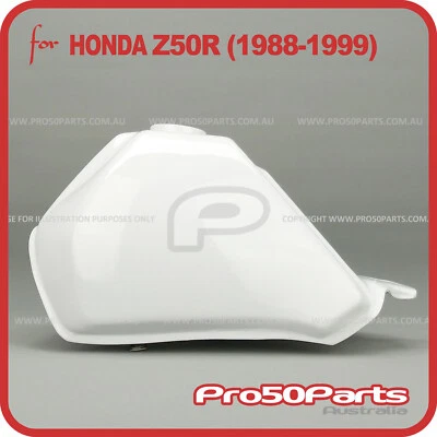 Fuel Tank set white colour for Honda Monkey Bike Z50R 1988-1999 - image 1 of 4