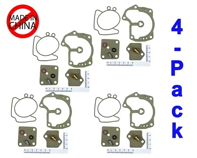 Johnson Evinrude 4-PACK V4 Looper Carburetor Rebuild Kit 120 130 135 140 250 HP - Image 1 of 4