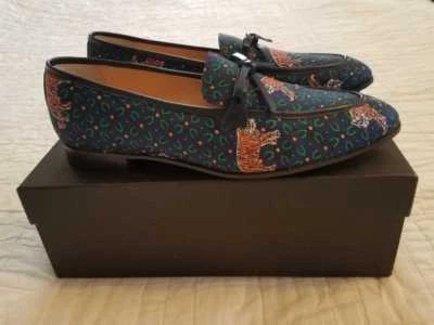NEW IN BOX WOMEN'S J CREW ACADEMY LOAFERS IN TIGER PRINT SLIP ON SHOES - Image 1 of 4