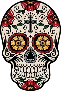 CALCOMANÍA DE COCHE CON VENTANA DE COCHE DE LA CALAVERA DE AZÚCAR 3 M HECHA EN EE. UU. CAMIÓN VEHÍCULO - Imagen 1 de 1