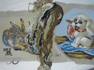 * Halbfertige  Stickbilder zum weitersticken+fertiges Bild+Weihnachtstischläufer - Bild 1 von 9