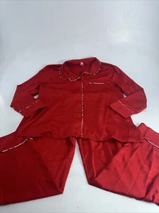 Pantaloni in pigiama rosso Cosmopolitan taglia L stampa animale con bottoni anteriori cordino - Foto 1 di 17