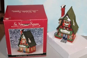 VINTAGE RARE St Nicholas Square The Village Collection Coffee Cafe 1998 Lighted - Picture 1 of 7