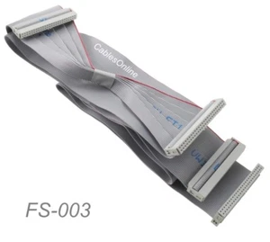 52" 50-Pin SCSI IDC 4-Connector Internal Ribbon Cable Up To 3 Drives - Picture 1 of 3