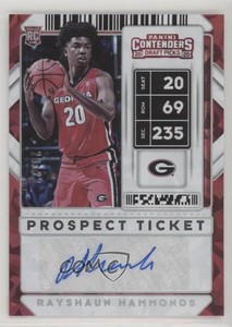2020 Panini Contenders Draft Picks Cracked Ice Ticket /23 Rayshaun Hammonds Auto
