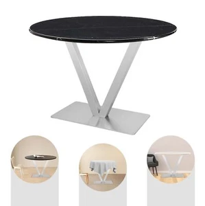 Edelstahl Tischbeine gebürstet Tischkufen Modell V-Form Tisch Gestell Set DIY - Bild 1 von 9