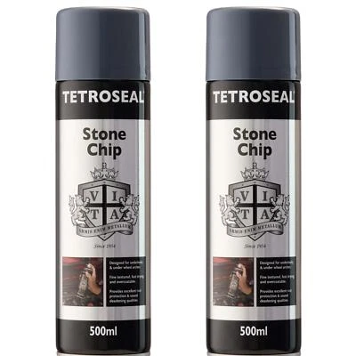 Tetrosyl SCS501 Stonechip Protection Underseal Aerosol Spray Paint Grey x2