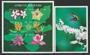 FLOWERS GAMBIA 2 Blocks MNH VF - Picture 1 of 1