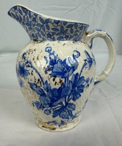 Antique England Ridgway Stoke Trent Chester 73316 Gold White 6-3/8" Pitcher-Rare - Imagen 1 de 9