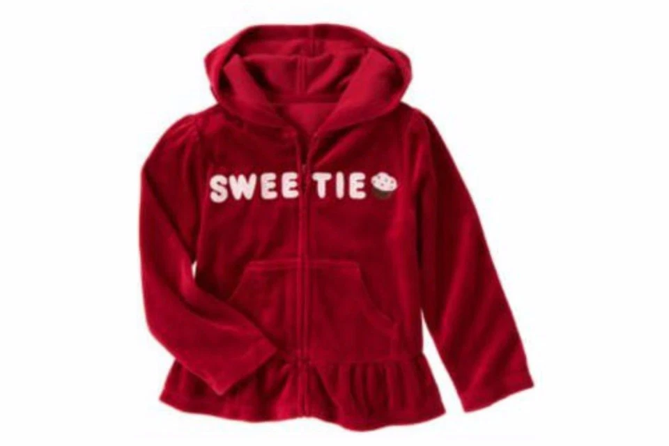 Chaqueta con Capucha Gymboree Sweet Treats Sweetie Cupcake Terciopelo Niñas S 5-6 NUEVA NUEVA CON ETIQUETAS Foto 1 de 1