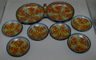 Gouda Holland Rhodian Pattern Candy Dish w/6 Small Dishes 1926 Jan Verwaal Artis