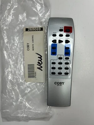 Coby CTV101 Remote Control, Silver - OEM NOS for Coby CTV-101 CRT TV - Image 1 of 2