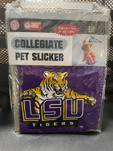 NCAA S Small Collegiate Pet Slicker LSU Tigers 8"-12" New - Imagen 1 de 2