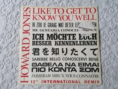 Howard Jones - Like To Get To Know You Well  12" Single 1984 (Fully Play Tested) - Image 1 of 4