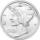 1 oz Silver Round CNT Mercury Dime Design .999 Fine