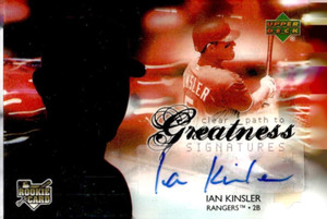 IAN KINSLER 2006 UPPER DECK PATH TO GREATNESS ROOKIE RC AUTO🔥 RANGERS