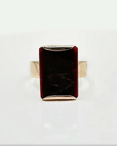 Bague or Rose 14k  4.81 grs Cornaline - Bijoux occasion - Imagen 1 de 4