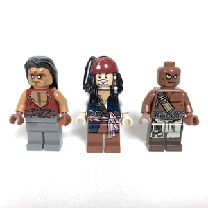 Lego Pirates Of The Caribbean Minifigure Lot w Jack Sparrow Yeoman Gunner Zombie - Picture 1 of 2