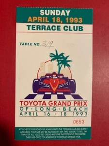 Toyota Grand Prix 1993 boleto Stub Racing Long Beach CA - Imagen 1 de 1