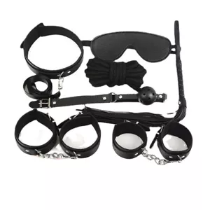 8Pcs Sexy Bondage Set SM Kit Restricted Handcuffs BDSM Fetish Bundle Erotic Toys - Picture 1 of 12