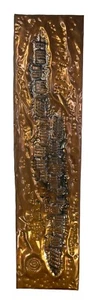 Vtg Hugo O'Carroll 1973 Early Production Handwrought Copper 7.5" x 31.5" Ireland - Picture 1 of 8